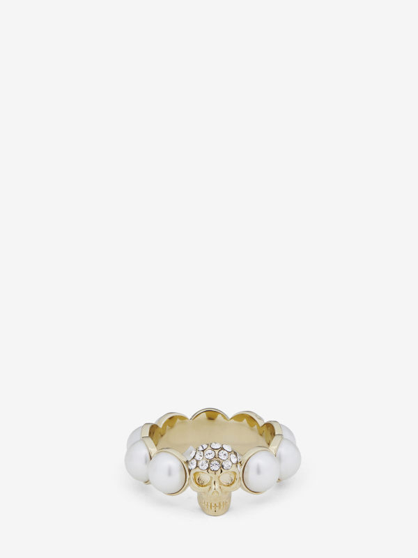 ALEXANDER MCQUEEN - Skull and Pearl Ring - Item 836481J16PP1953